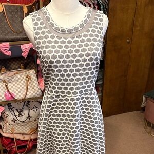 Gray Honeycomb Pattern Dress